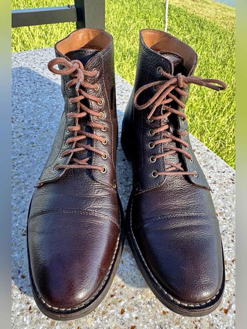 Cole Haan Canton Stitch Cap Toe Rugged Boot II Leather Brown C20065 Men's 12 M